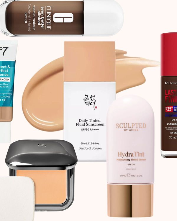 Best foundation with SPF to shop, from brands such as No7, Kiko, Rimmel, Sculpted By Aimee and Beauty of Joseon.