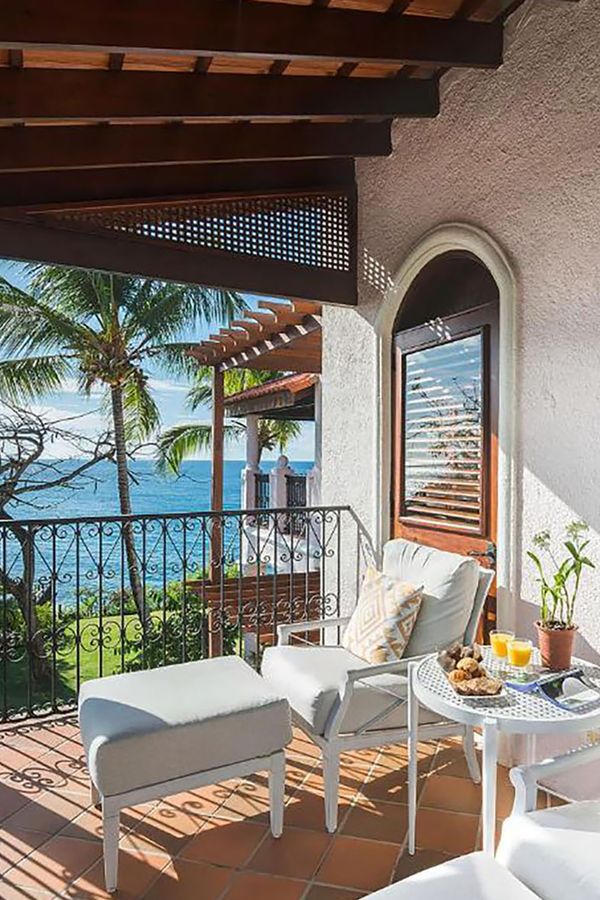 Terrace balcony with sea view in Cap Maison Resort & Spa, St. Lucia