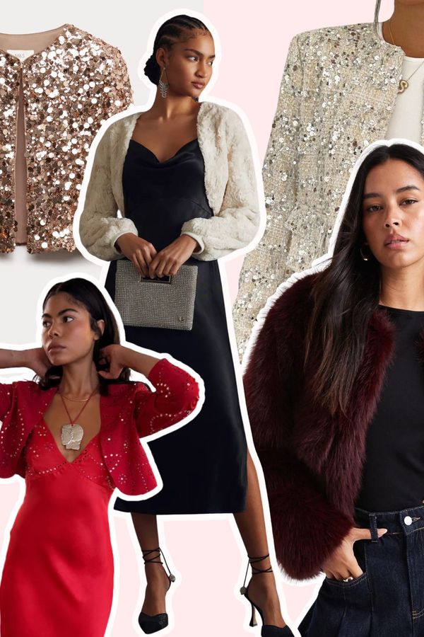 Edit of the best wedding guest jackets and cover-ups by Rock My Wedding, including ASOS, M&S, Anthropologie & more
