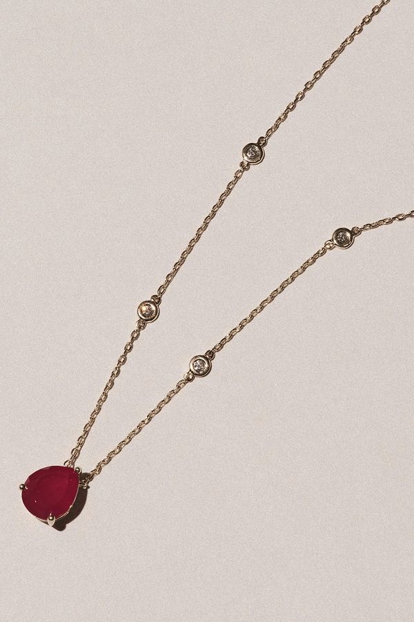 Ruby pendant necklace from the diamond store 40th anniversary gift
