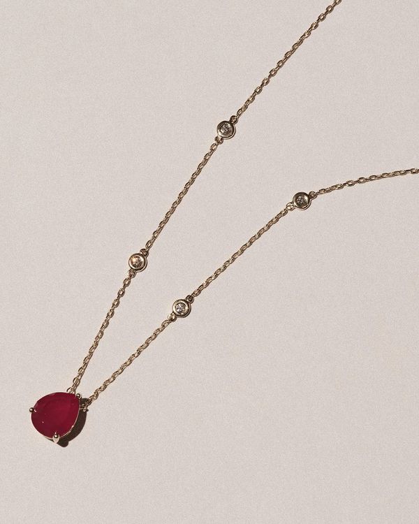 Ruby pendant necklace from the diamond store 40th anniversary gift