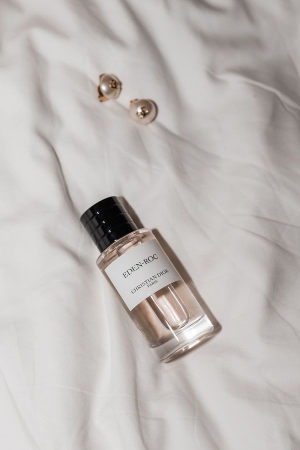 Christian Dior wedding perfume and Chanel pearl earrings