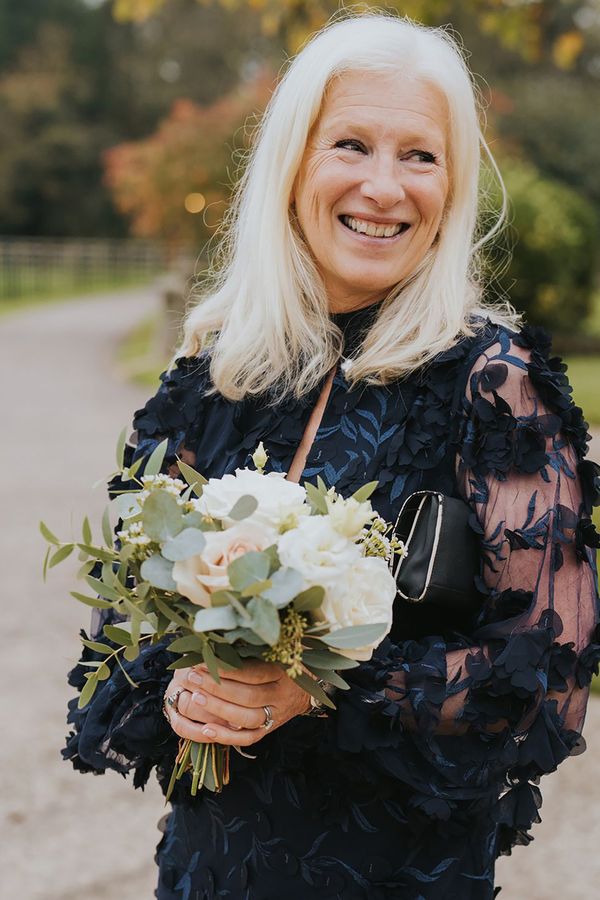 Mature wedding guest with natural wedding makeup
