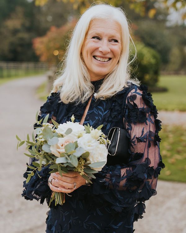 Mature wedding guest with natural wedding makeup