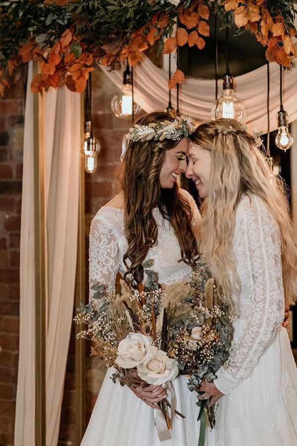 Autumn wedding flower bouquet
