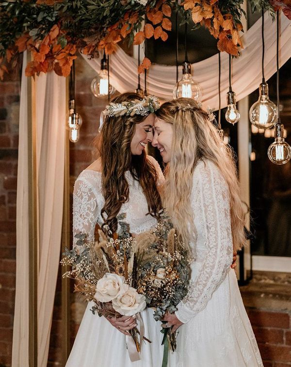 Autumn wedding flower bouquet