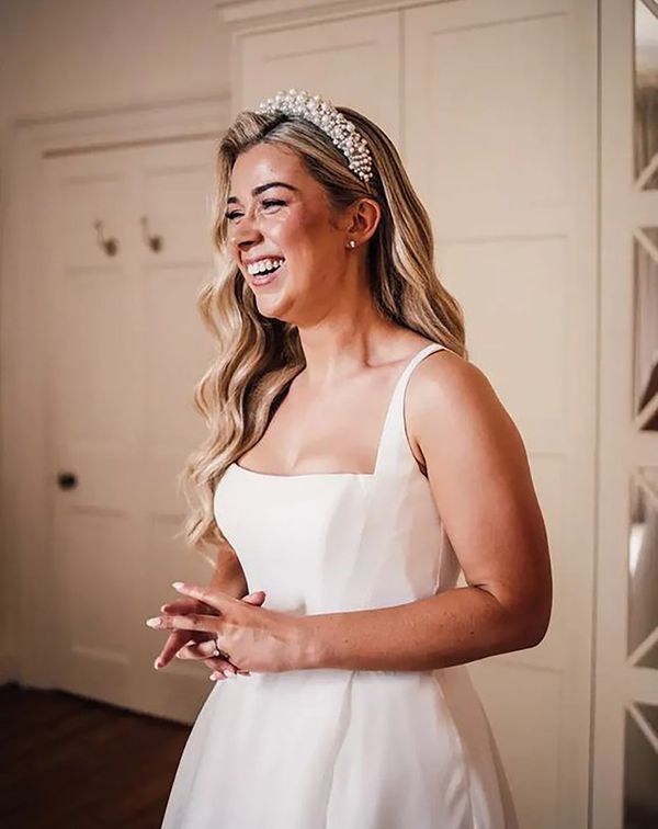 pearl bridal headband Amy Elizabeth Photo