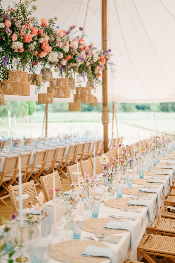 Elegant English country garden wedding at a private family home, planned and managed by Fields & Festoons Outdoor Weddings. Photo by Amy Sanders. 