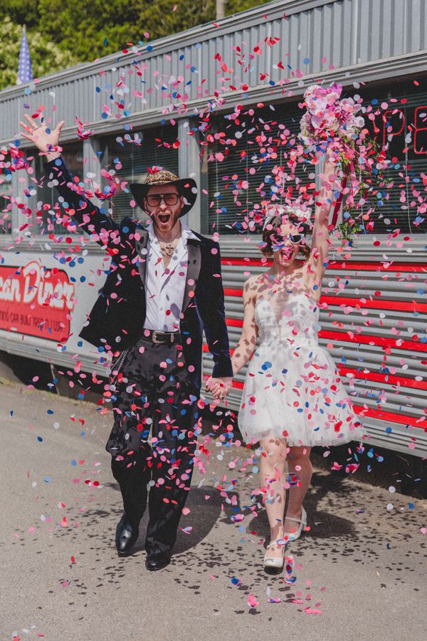 Bright confetti and diner themed wedding - Esme Fletcher Photography