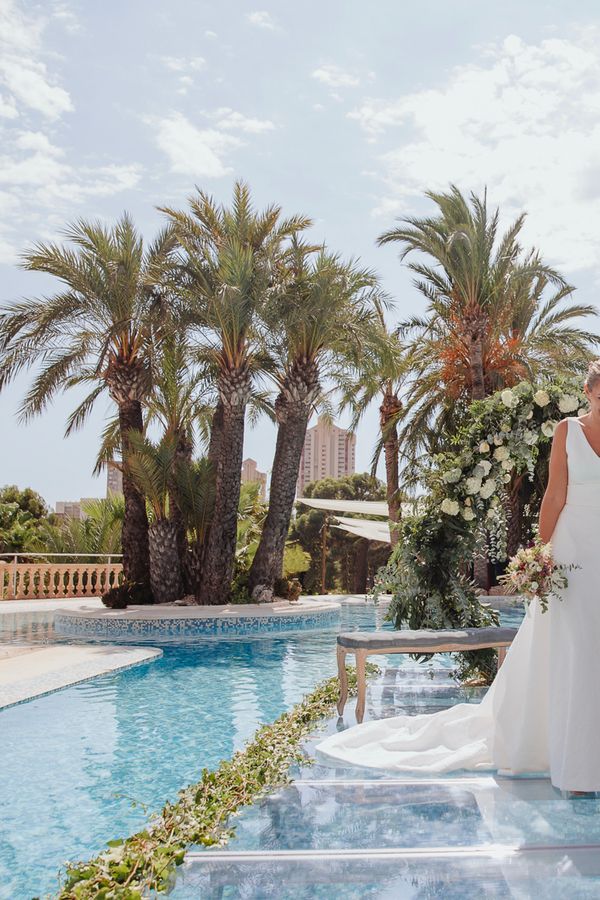 Ceremony on top of the pool