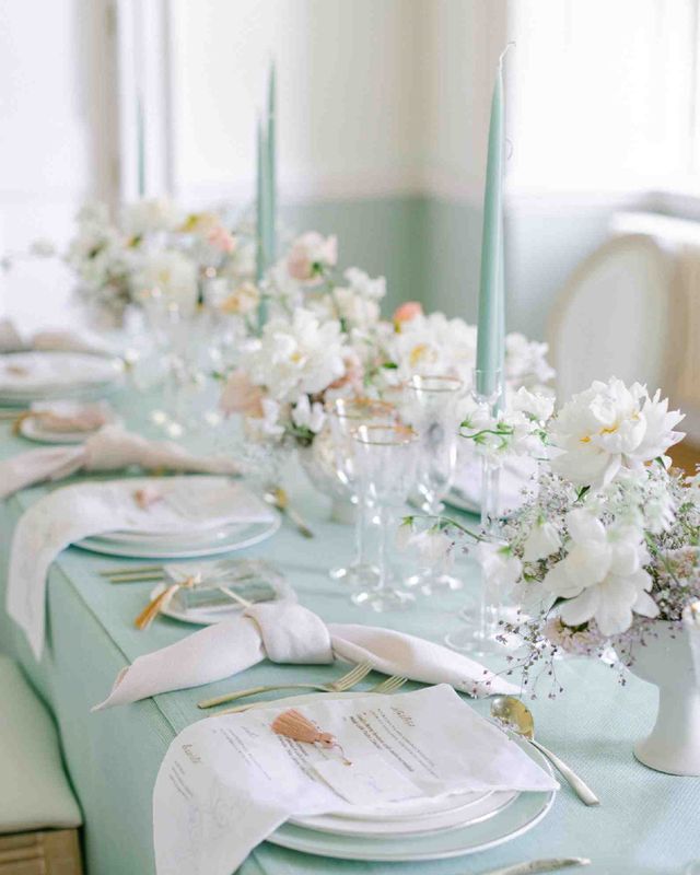 elegant pastel green wedding inspiration at an English country house