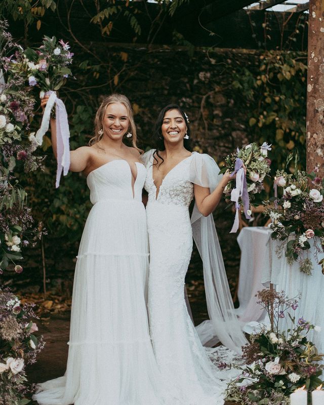 off the shoulder long sleeve wedding dress