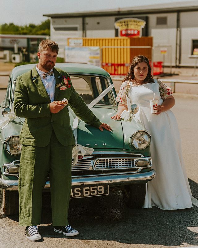 jaime lea and george at home wedding 