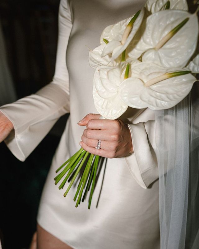 white anthurium bouquet Valentine's Day proposal ideas