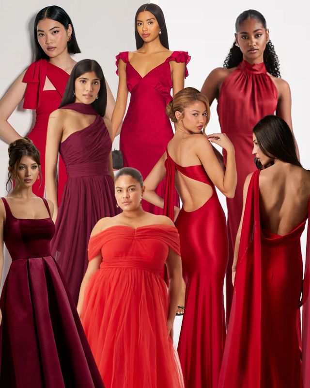 Edit of the best red bridesmaid dresses in various shades and styles