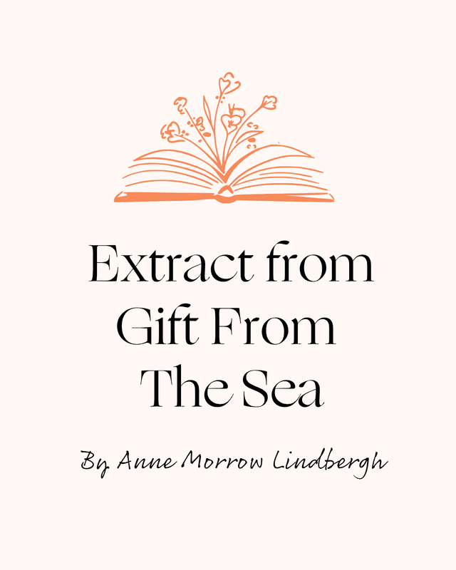 extract from gift from the sea by anne morrow lindbergh