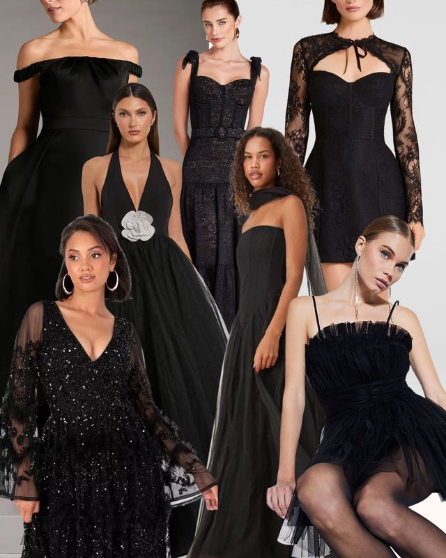 Edit of the best black wedding dresses to shop by Rock My Wedding, including Coast, Nadine Merabi, ASOS, Mac Duggal