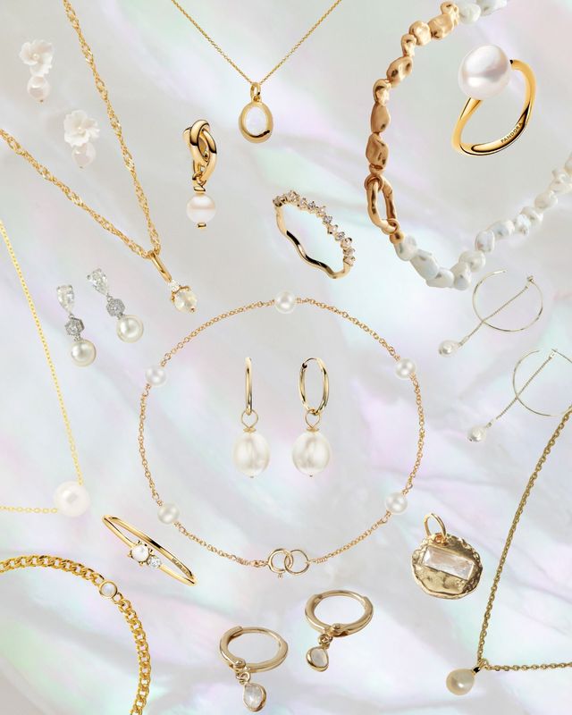 The best June birthstone jewellery for brides, including pearl earrings, necklaces, bracelets, rings and more