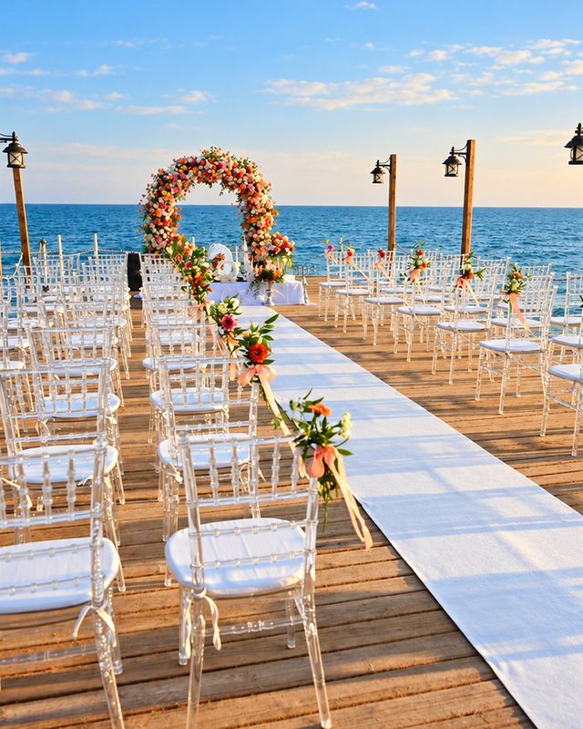 Antalya Destination Wedding Ceremony Setup by RamaRossi