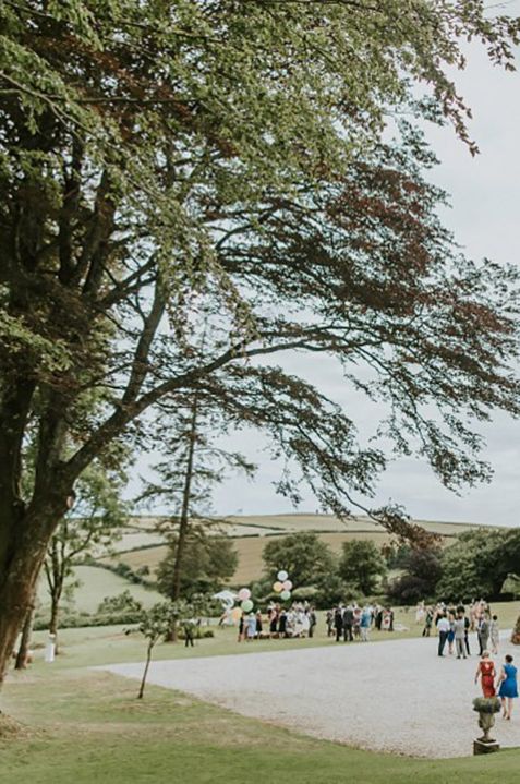 Classic country house wedding venue in Cornwall with large outdoor area 