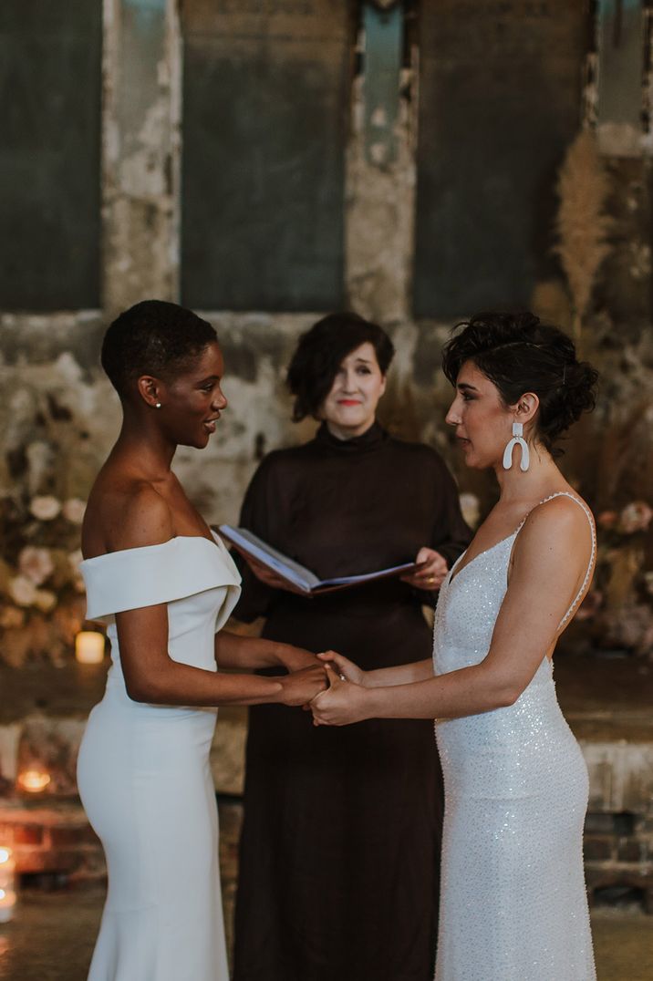 Two brides get married at the Asylum Chapel by Nat Raybould 