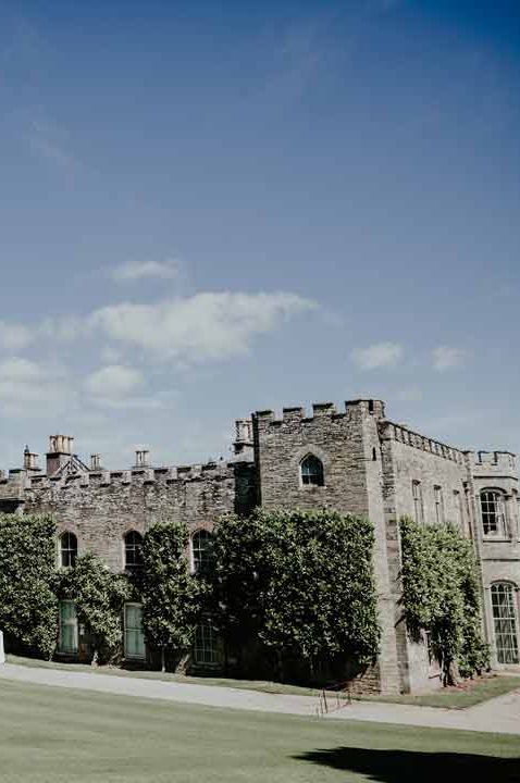 Exterior of Port Eliot Estate glasshouse wedding venue in Cornwall