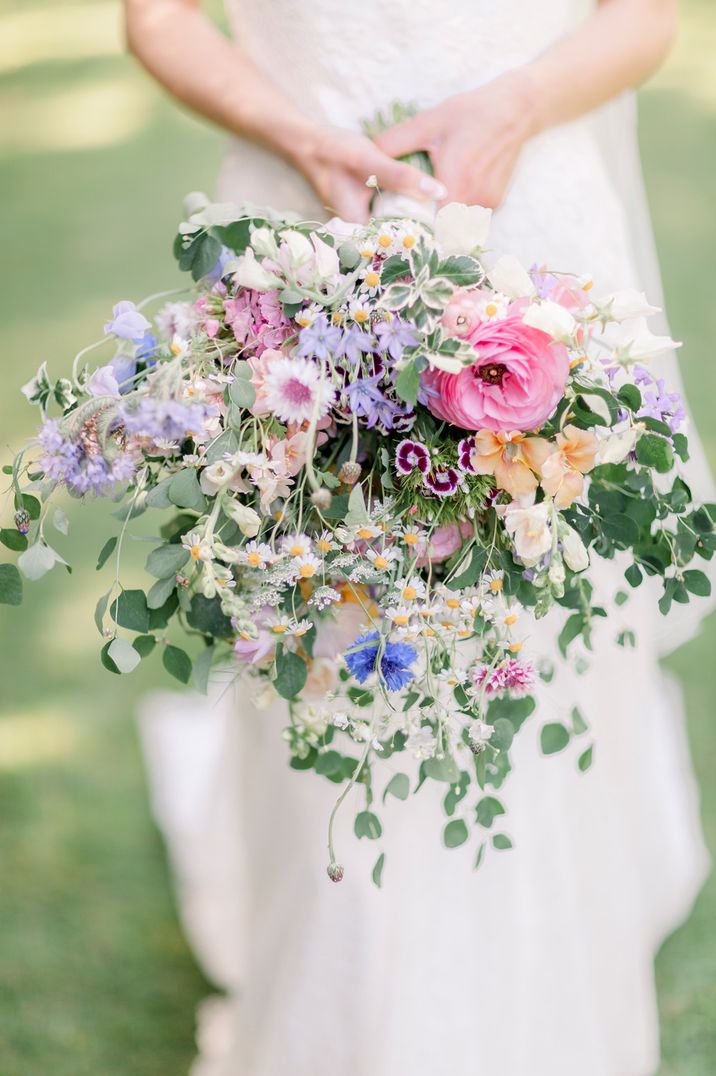 Pastel bouquet for French inspired traditional wedding