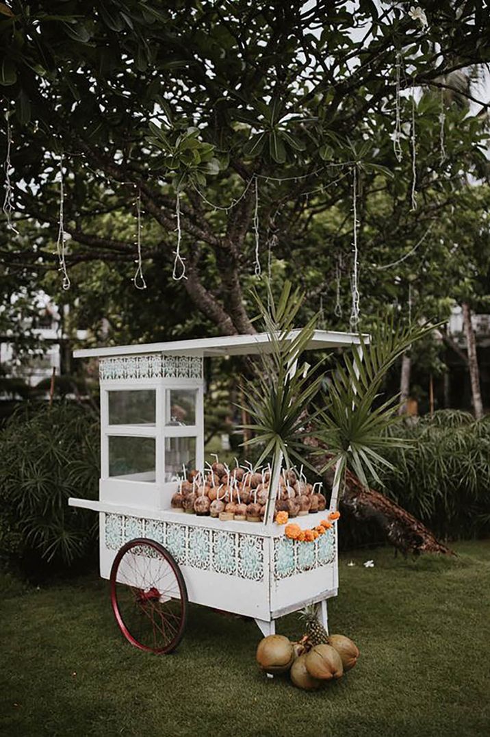 bali wedding drinks kart James Frost Photography