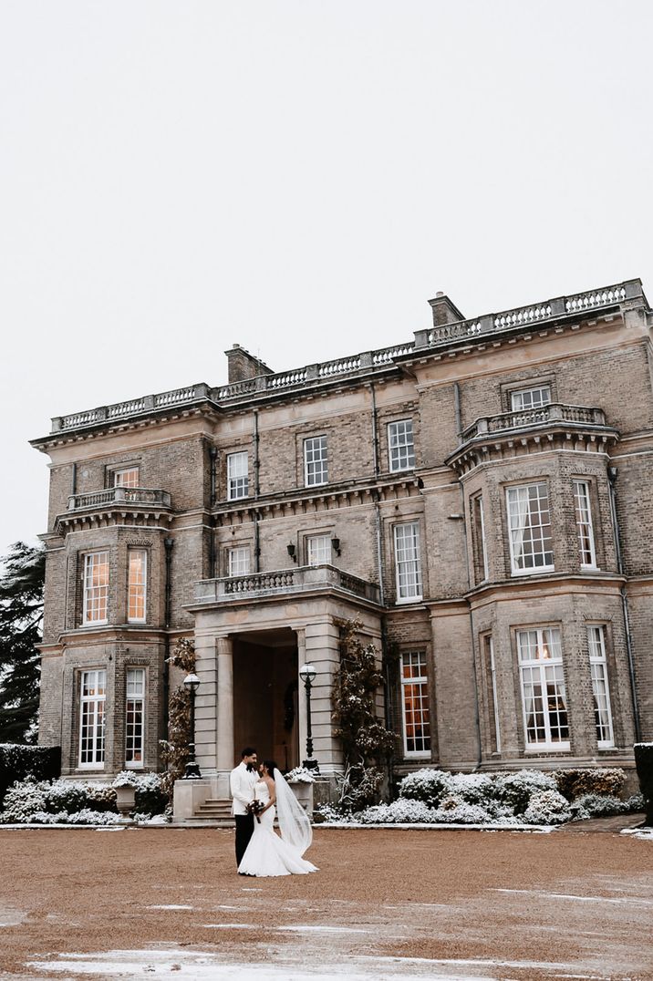 Black tie winter wedding at Hedsor House in Buckinghamshire wedding venue 