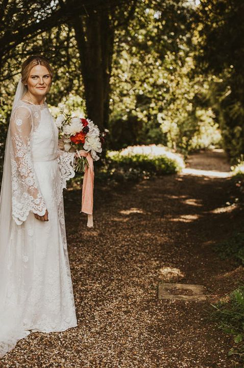 lace sleeve wedding dress Steph Newton Photography 3