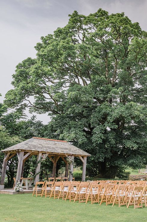 Stunning lawns and outdoor ceremony area space at Trevenna wedding venue 