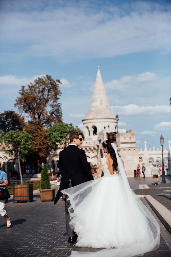 Lace long sleeve princess wedding dress similar to Kate Middleton by Wedding_M Photography