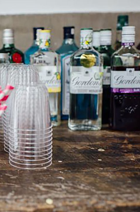 Image of gin cocktail making bar area for hen parties, image by Lisa Devine Photography