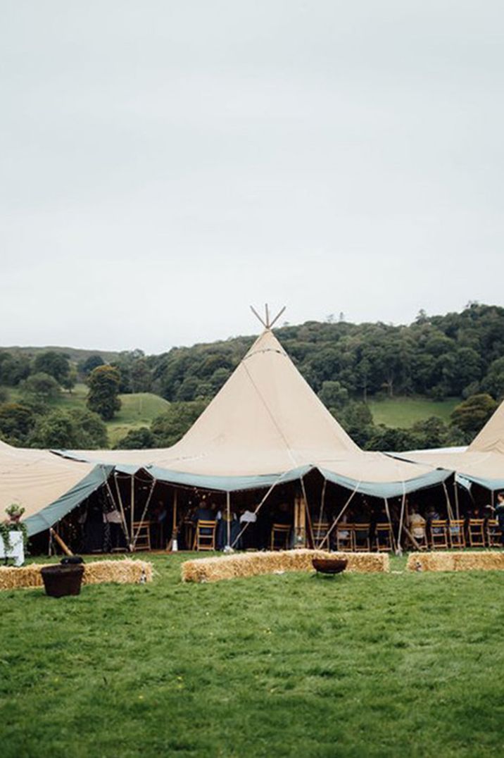 Tipi wedding at Lake District wedding venue in Cumbria 