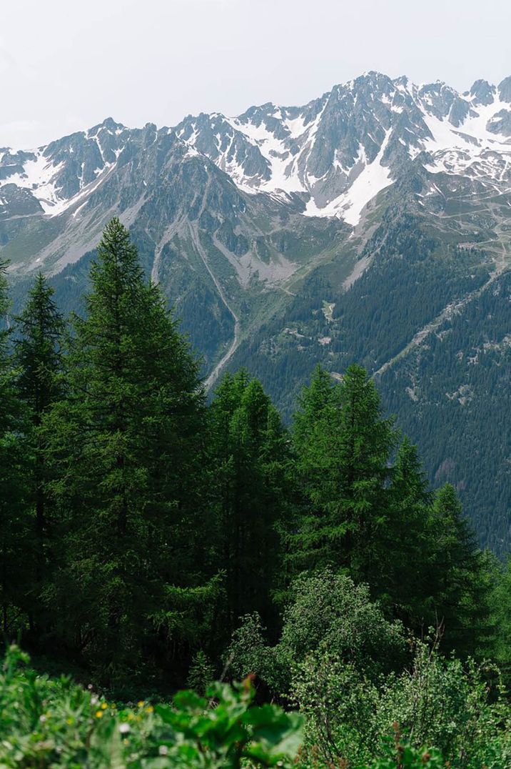 Mountain landscape at Swiss wedding venue by Modern Vintage Weddings Photography