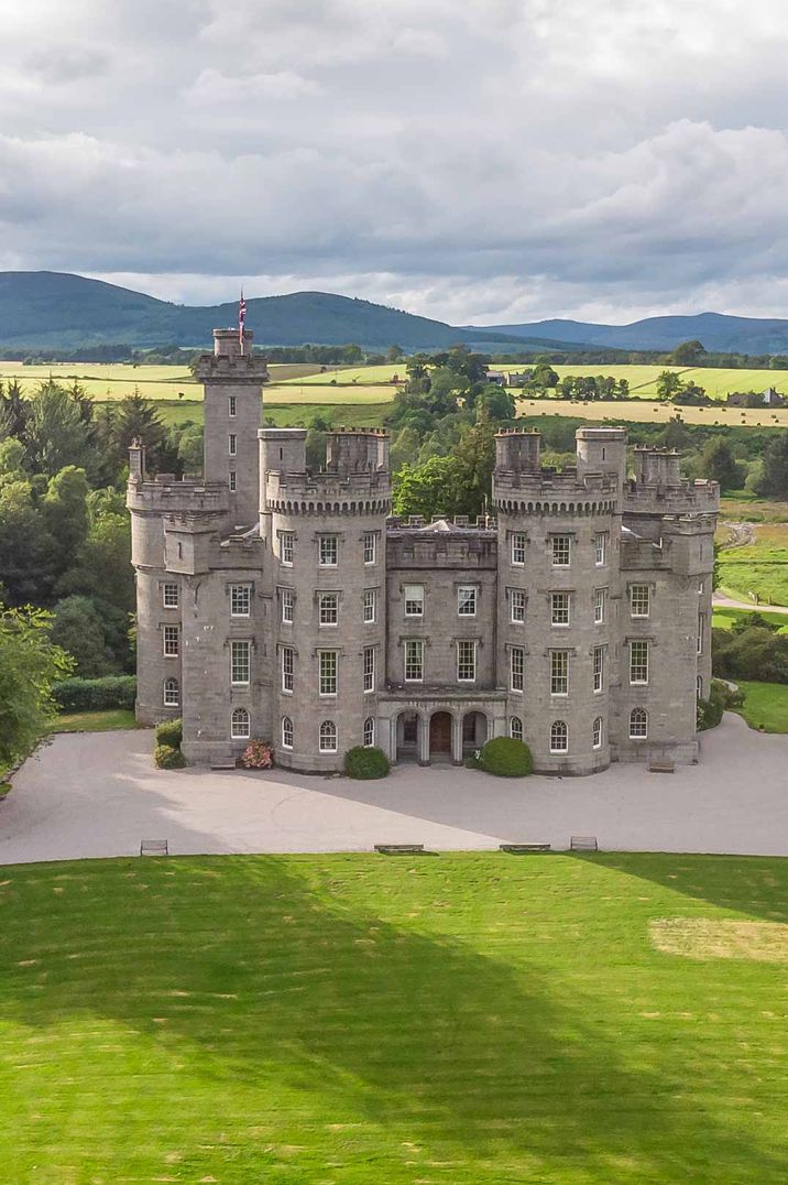 Exterior shot of Cluny Castle wedding venues Scotland 