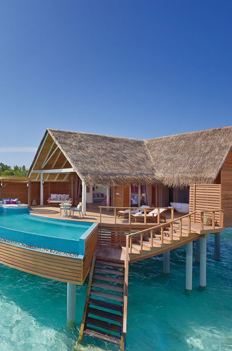 Image of honeymoon destination at Milaidhoo Maldives with a water pool villa