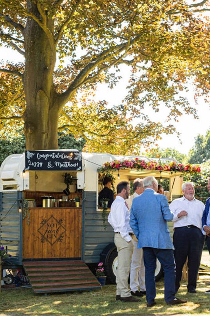 Bespoke at Littleton Manor Farm with outdoor bar for guests to enjoy 