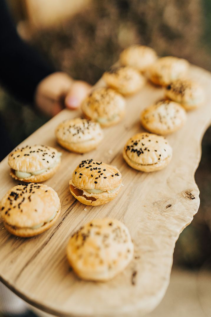 miniature wedding canapés 