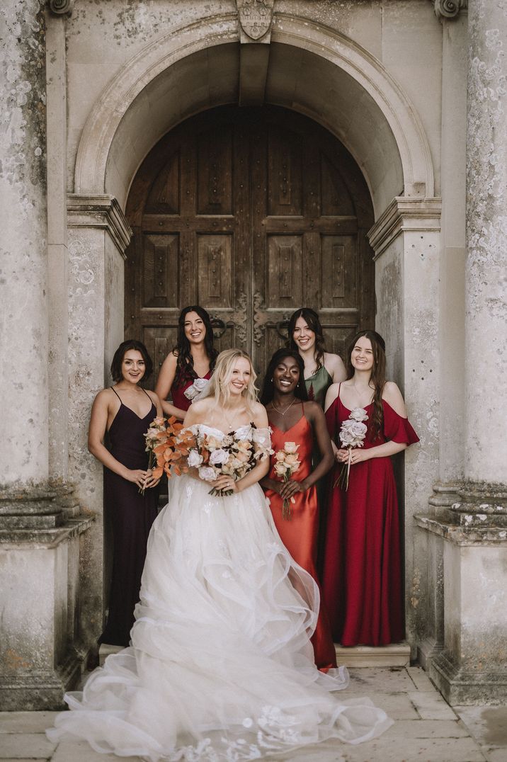 Bride in Wedding Dress with Bridesmaids - Best Black Friday Wedding Deals 2023