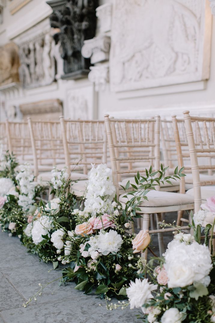 White Aisle Floral Decorations