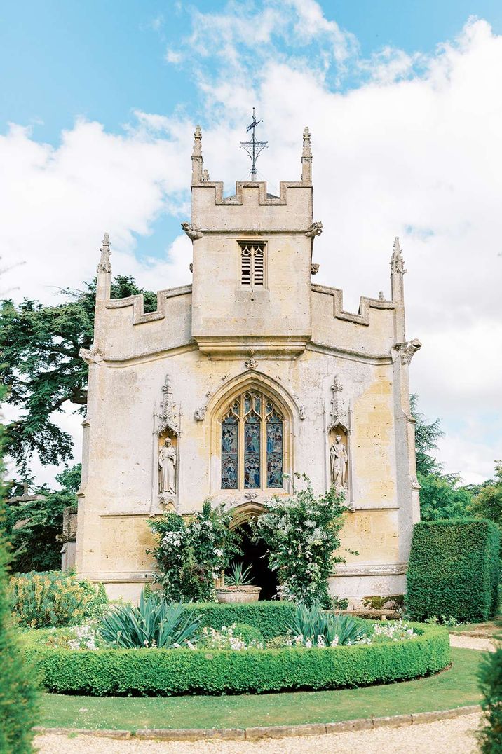 Exterior of Sudeley Castle wedding venues 