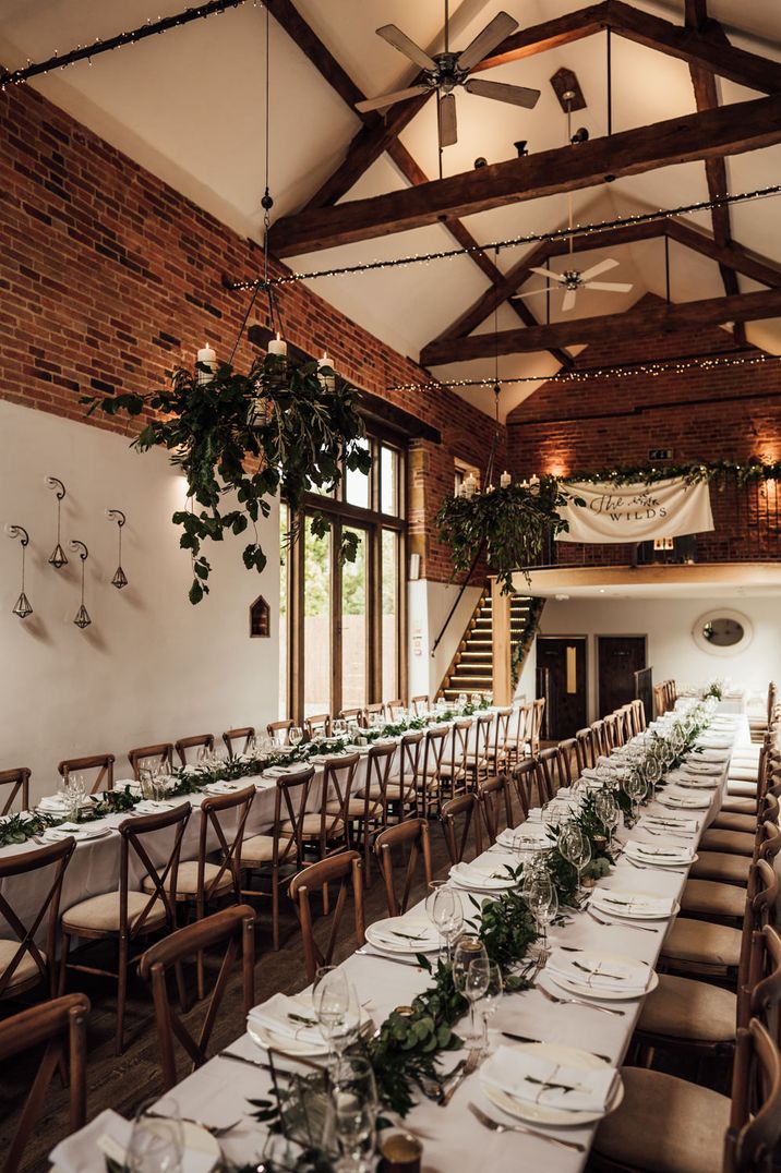 Dodmoor House rustic barn wedding reception 