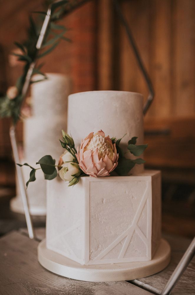 Hexagonal wedding cake