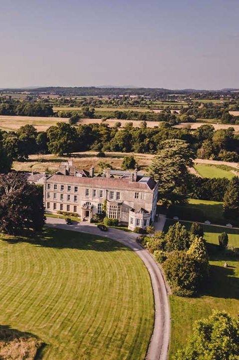 Birdseye view of Elmore Court in the sunshine