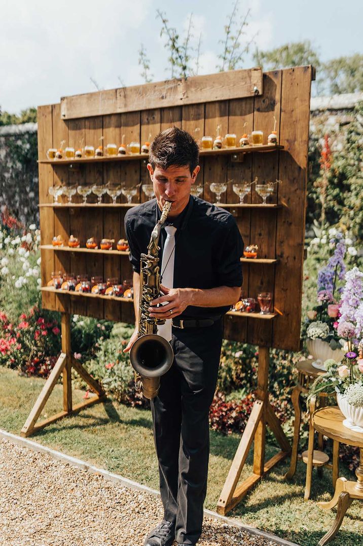 Saxophonist wedding ceremony music at Wadhurst Castle