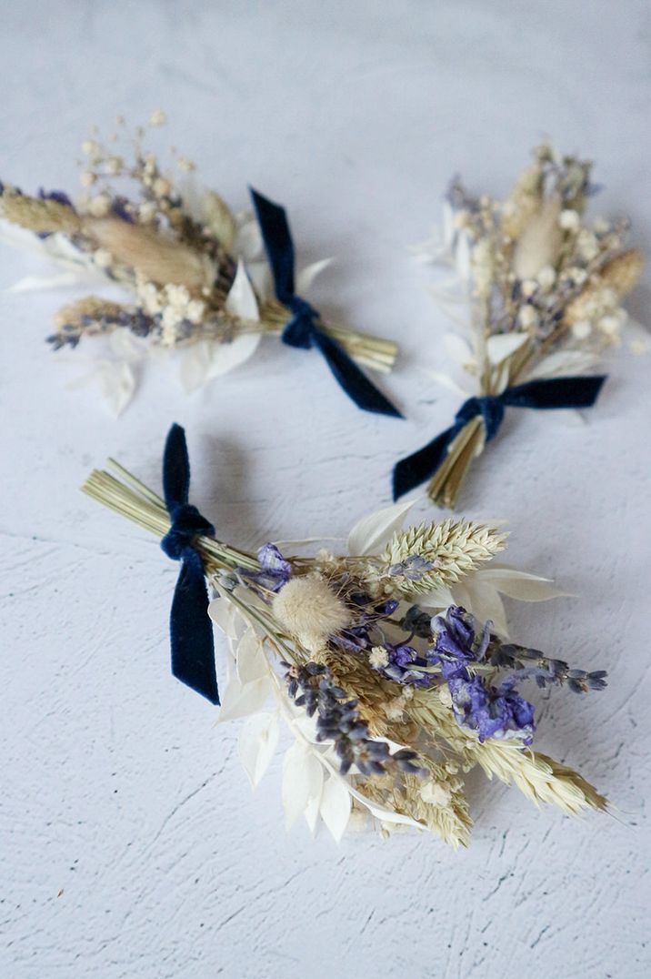 Trio of dried flowers