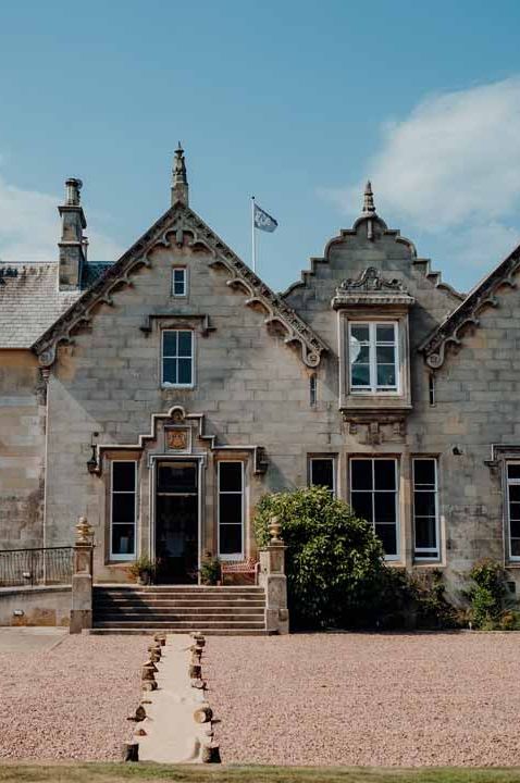 Exterior shot of Netherbyres House wedding venues Scotland