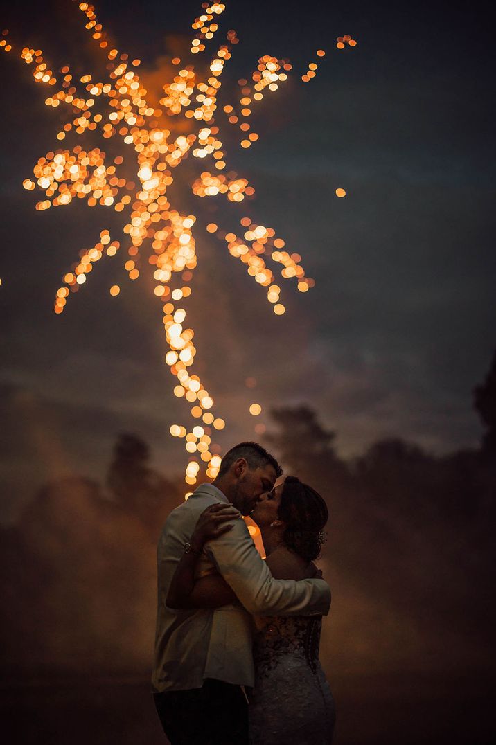 Epic firework display to end the night at this stunning wedding in Kent 