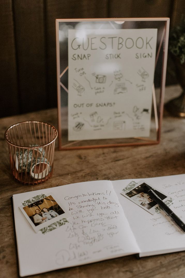 Photo album polaroid wedding guest book idea 